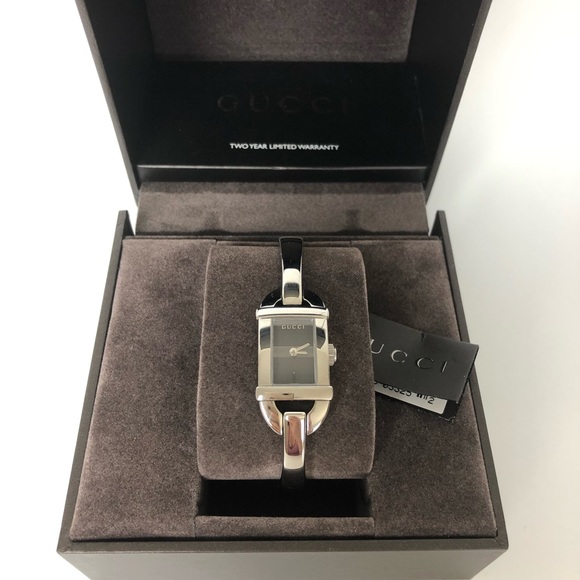 Gucci Accessories - Gucci Silver Bracelet Watch Rectangular Face
